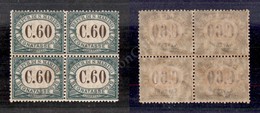 0559 1897/1919 - Quartina 60 Cent Segnatasse (5) - Gomma Integra (700) - Andere & Zonder Classificatie