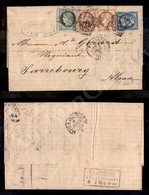 0583 1876 - Tricolore (50+51 Coppia + 60) - Lettera Da Bordeaux A Sarrebourg Del 8.3.76 - Sonstige & Ohne Zuordnung