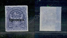 0677 Rhodesia - 1909 - 5 Pounds (16) Senza Gomma - Andere & Zonder Classificatie