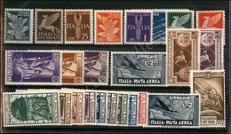 0681 REGNO - 1930/1935 - Posta Aerea - Cartoncino Con 25 Valori Del Periodo - Gomma Integra - Andere & Zonder Classificatie