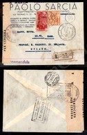 1081 Tripoli D’Africa N.5 (p.ti 10) - Raccomandata Affrancata (106 + Aerea 28) Per Milano Del 24.10.42 - Autres & Non Classés