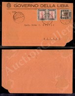 1082 Tripoli D’Africa N.6 (p.ti 11) - Busta Affrancata (47 Coppia + 50) Per Milano Del 29.9.38 - Autres & Non Classés