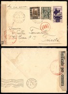 1293 Derna Vaglia B 28.9.41 (p.ti 11) - Aerogramma Affrancato (40+51+27 Aerea) Per Trieste - Sonstige & Ohne Zuordnung