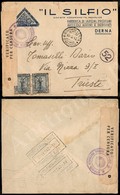 1307 Giovanni Berta Cirenaica 19.9.42 (p.ti 10) - Busta Affrancata (49 Coppia) Per Trieste - Autres & Non Classés