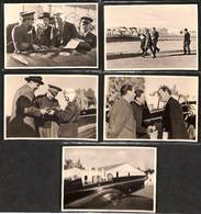1341 Balbo E Lindberg - 1937 - La Serie Di Cinque Cartoline Fotografiche Nuove Della Visita A Tripoli Dei Coniugi Lindbe - Autres & Non Classés