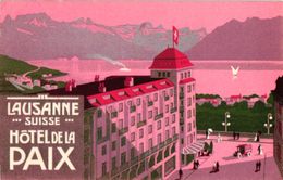 4 P.C. Lausanne Hôtel De La Paix  Adelboden Basel Continental  Zurich Hôtel Bellevue Au Lac - GE Ginevra
