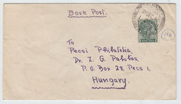 India/Hungary BOOK POST COVER 1949 - Lettres & Documents
