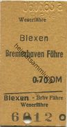 Deutschland - Weserfähre Blexen Bremerhaven Fähre - Fahrkarte 1963 - Europa
