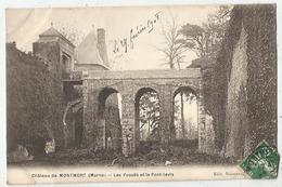 Château De Montmort  (51 - Marne) Les Fossés Et Le Pont Levis - Montmort Lucy