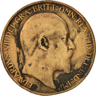 Monnaie, Grande-Bretagne, Edward VII, 1/2 Penny, 1907, TB, Bronze, KM:793.2 - C. 1/2 Penny