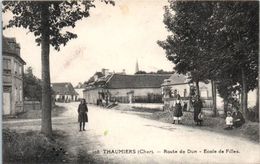 18 - THAUMIERS -- Route De Dun - Ecole De Filles - Thaumiers