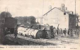 Bernay   27:     Catastrohe Chemin De Fer.La Locomotive Détruite     (voir Scan) - Bernay