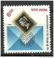 INDIA, 1990, Penny Black, Simulated Cancel Of India, Envelope, 150th Anniv Of First Postage Stamp,  MNH, (**) - Ongebruikt