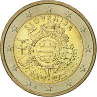 Slovénie, 2 Euro, 10 Ans De L'Euro, 2012, SUP+, Bi-Metallic - Slowenien