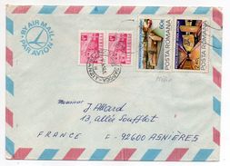 Roumanie--1982--Lettre De CLUJ-NAPOCA Pour ASNIERES-92 (France)--Composition De Timbres (métro)--cachets - Cartas & Documentos