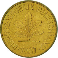 Monnaie, République Fédérale Allemande, 5 Pfennig, 1987, Hambourg, TTB, Brass - 5 Pfennig