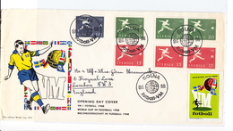 Beautiful Cover Of World Cup Sweden 1958. Football/soccer - Solna 8/6/1958. - 1958 – Sweden