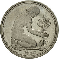 Monnaie, République Fédérale Allemande, 50 Pfennig, 1990, Karlsruhe, TTB - 50 Pfennig