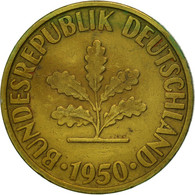 Monnaie, République Fédérale Allemande, 10 Pfennig, 1950, Munich, TTB, Brass - 10 Pfennig