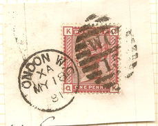 GB 1880 1d On Piece SG 166 U #ABJ178 - Lettres & Documents