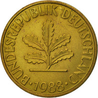 Monnaie, République Fédérale Allemande, 10 Pfennig, 1988, Munich, TTB, Brass - 10 Pfennig