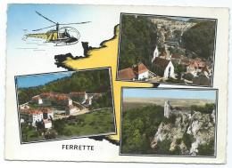 CPSM MULTIVUES FERRETTE, VUES AERIENNES, HAUT RHIN 68 - Ferrette