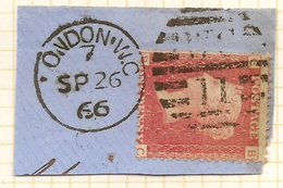 GB 1858 1d On Piece (plate 101) SG 43 U #ABJ153 - Briefe U. Dokumente