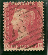 GB 1854 1d Red P14 Plate 36 SG 40 U #ABJ195 - Used Stamps