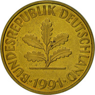 Monnaie, République Fédérale Allemande, 10 Pfennig, 1991, Berlin, TTB+, Brass - 10 Pfennig