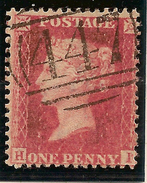 GB 1854 1d Red P14 Plate 58 SG 40 U #ABJ218 - Used Stamps