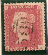 GB 1854 1d Red P14 Plate 55 SG 40 U #ABJ212 - Used Stamps