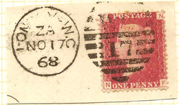 GB 1858 1d On Piece (plate 107) SG 43 U #ABJ175 - Briefe U. Dokumente