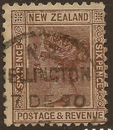 NZ 1882 6d SSF QV P12x11.5 SG 212 U #ABP43 - Used Stamps