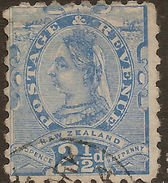 NZ 1882 2 1/2d SSF QV P10 SG 220 U #ABP45 - Used Stamps