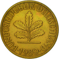 Monnaie, République Fédérale Allemande, 10 Pfennig, 1989, Munich, TTB, Brass - 10 Pfennig