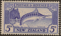 NZ 1935 5d Swordfish SG 563 HM #ABP23 - Nuovi