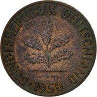 Monnaie, République Fédérale Allemande, Pfennig, 1950, Stuttgart, TTB, Copper - 1 Pfennig