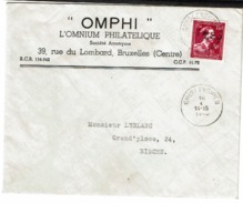 724 U  Obl  Ghislenghien Sur Lettre - 1946 -10 %