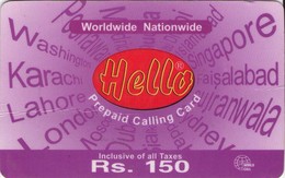 PAKISTAN. RHE05. Rs.150 Hello Purple Worldwide Nationwide.  (270) - Pakistan