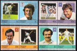 NANUMEA TUVALU Cricket,  Serie 2 Complete 8 Valeurs ** MNH. - Cricket