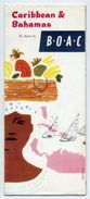Airways, Airline Company BOAC - BWIA, Tourism In Caribbean & Bahamas, Routes  (4 Scans) - Toeristische Brochures