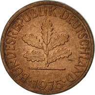 Monnaie, République Fédérale Allemande, Pfennig, 1975, Stuttgart, TTB, Copper - 1 Pfennig