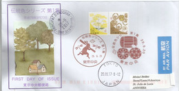 Experience The Beauty Of Autumn In Japan, Special Letter To Andorra, With Arrival Postmark - Lettres & Documents