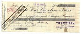 1948 - Italia - Assegno Della Banca Gius. Giucobone, - Assegni & Assegni Di Viaggio