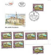 1501p: Österreich 1988, 800 Jahre Feldbach, Ersttag Und Gesamt 6mal ** Briefmarken Plus Mustermarke - Feldbach