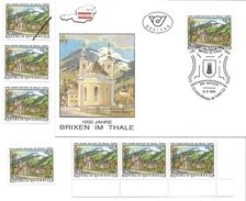 1501x: Österreich 1988, 1200 Jahre Brixen, Ersttag Und Gesamt 6mal ** Briefmarken Plus Mustermarke - Brixen Im Thale