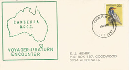 Exploration Of Saturn / Satellite Voyager 1. Canberra Deep Space Communication Complex, Special Cover Australia - Océanie