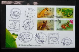 Thailand Stamp FDC 2014 Amphibian +P+C - Tailandia