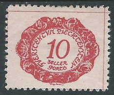 1920 LIECHTENSTEIN SEGNATASSE 10 H MH * - R30-2 - Taxe