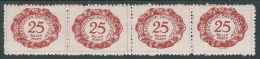 1920 LIECHTENSTEIN SEGNATASSE 25 H VARIETà DIVERSE SUI 4 FRANCOBOLLI MH * R28-8 - Varietà